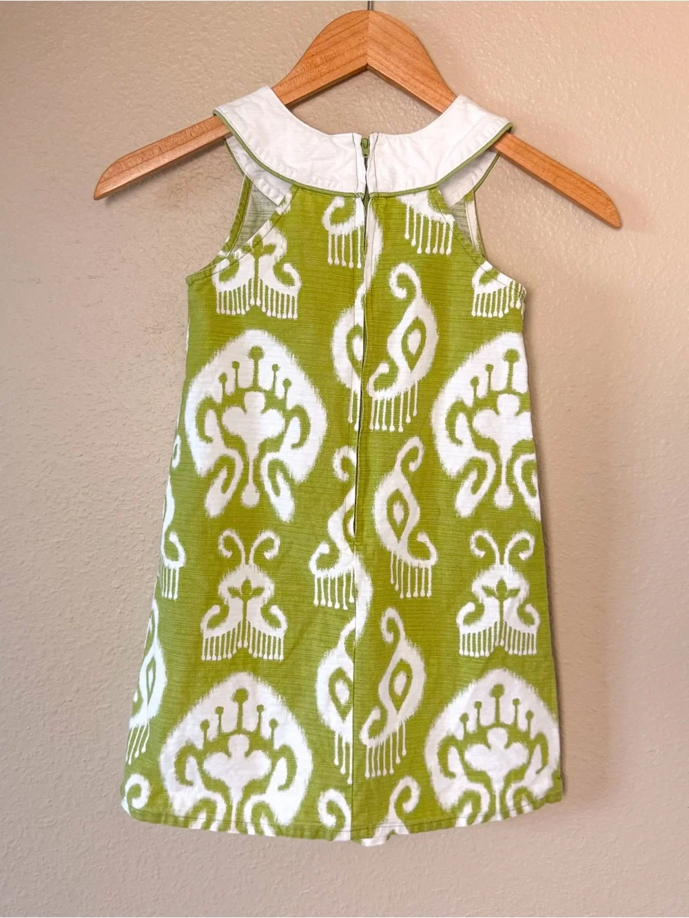 Gymboree Green and White Printed Sleeveless Dress